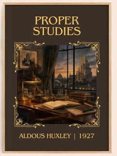 Proper Studies Classic Book Art Print by Aldous Huxley – book poster