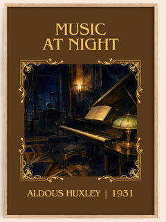 Music At Night Classic Book Art Print by Aldous Huxley – book poster