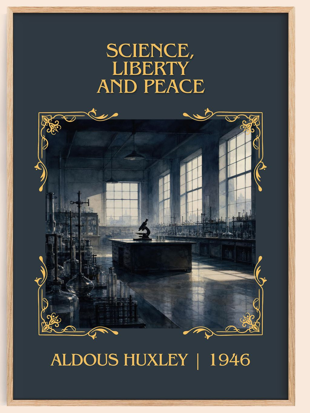 Science, Liberty And Peace Classic Book Art Print by Aldous Huxley – book poster