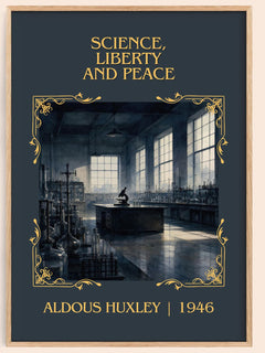 Science, Liberty And Peace Classic Book Art Print by Aldous Huxley – book poster