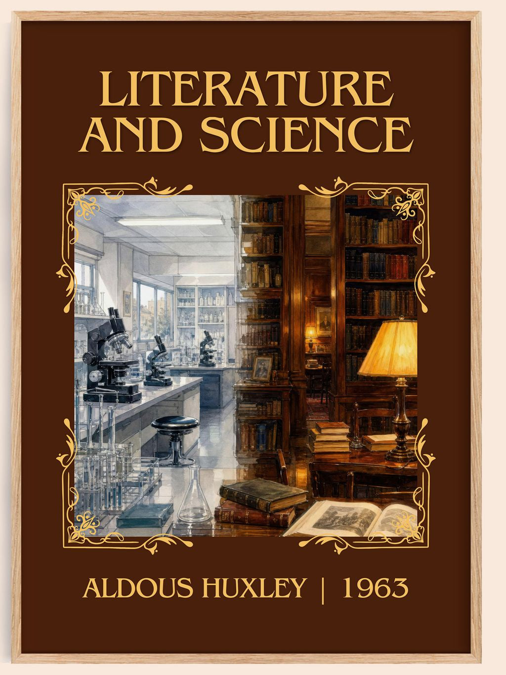 Literature And Science Classic Book Art Print by Aldous Huxley – book poster