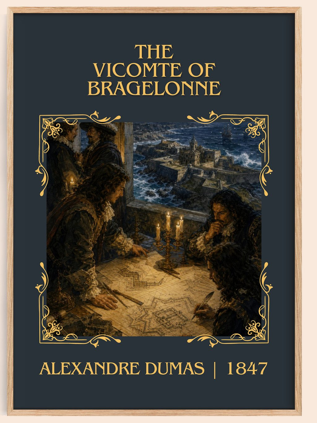 The Vicomte Of Bragelonne Classic Book Art Print by Alexandre Dumas – book poster
