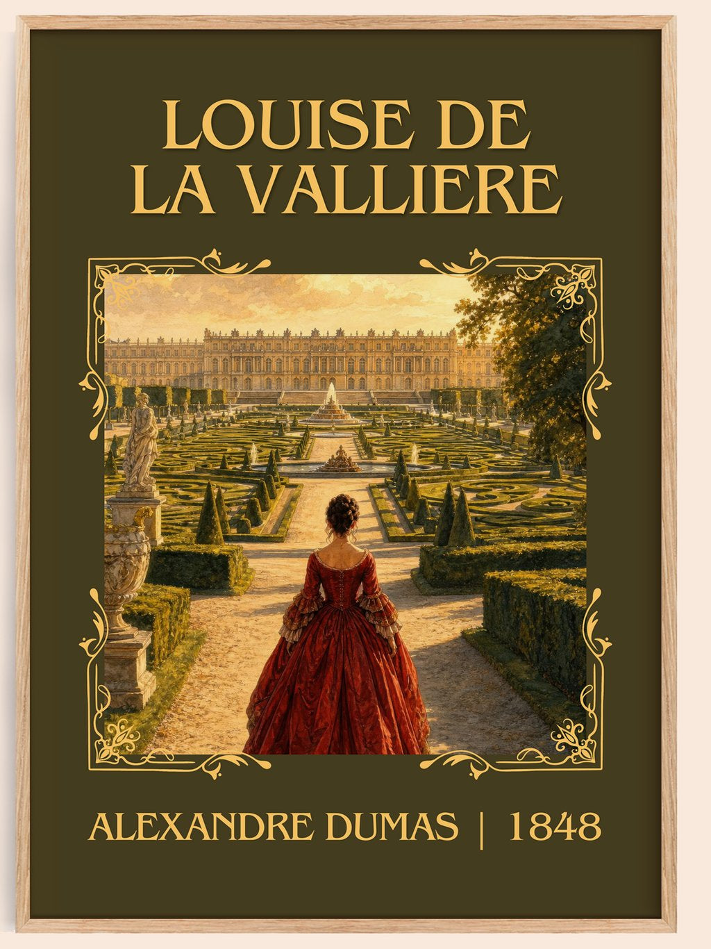 Louise De La Vallière Classic Book Art Print by Alexandre Dumas – book poster