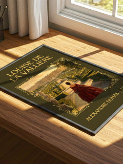 Louise De La Vallière Classic Book Art Print by Alexandre Dumas – print on a sunlit desk