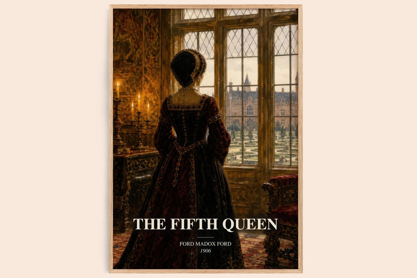 The Fifth Queen watercolour book poster by Ford Madox Ford – framed literary art print