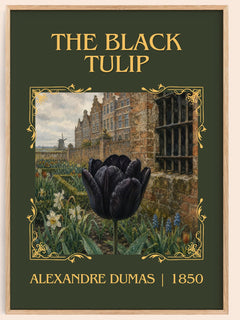 The Black Tulip Classic Book Art Print by Alexandre Dumas – book poster