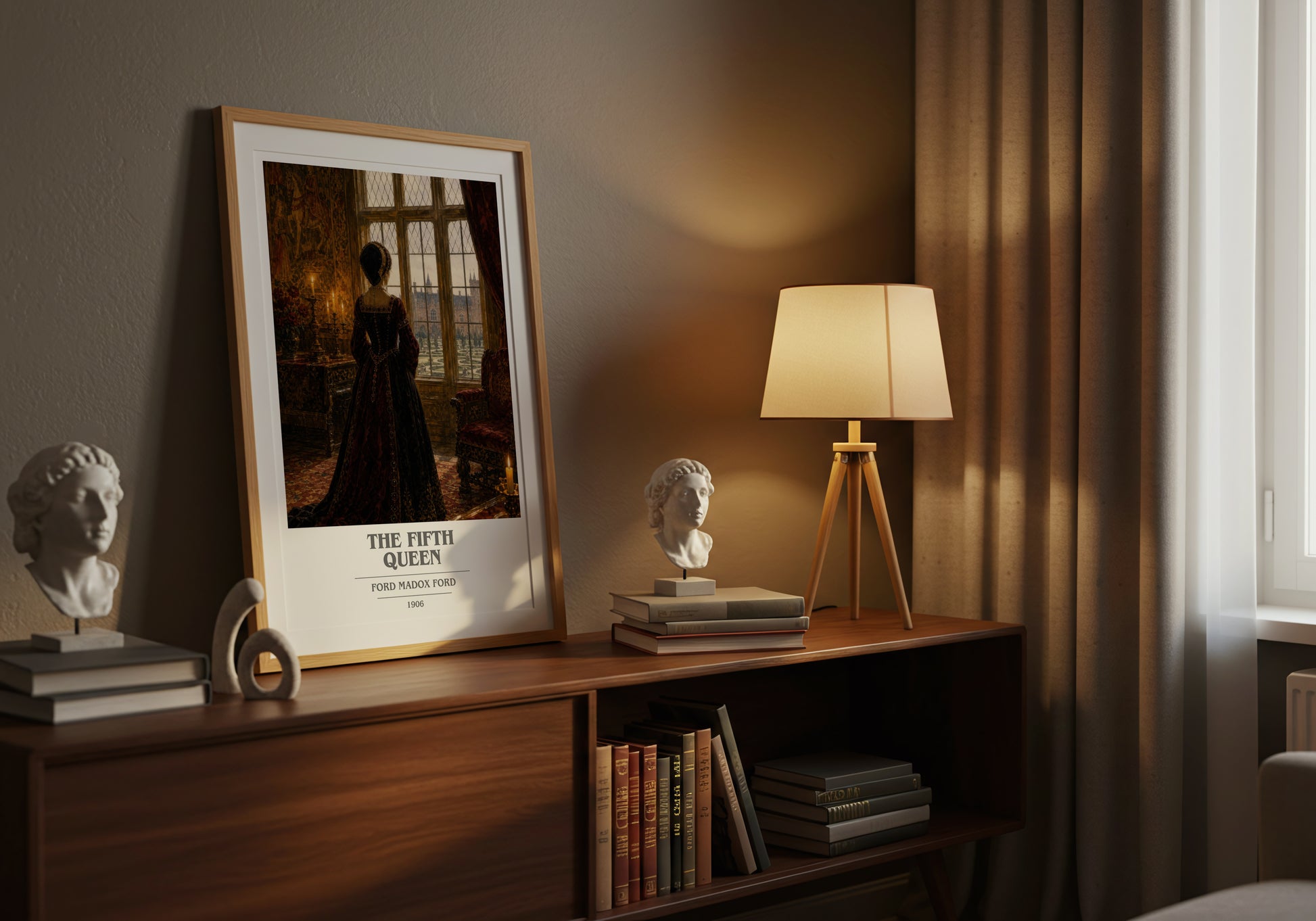 The Fifth Queen book cover book poster framed on wall – historical fiction wall art