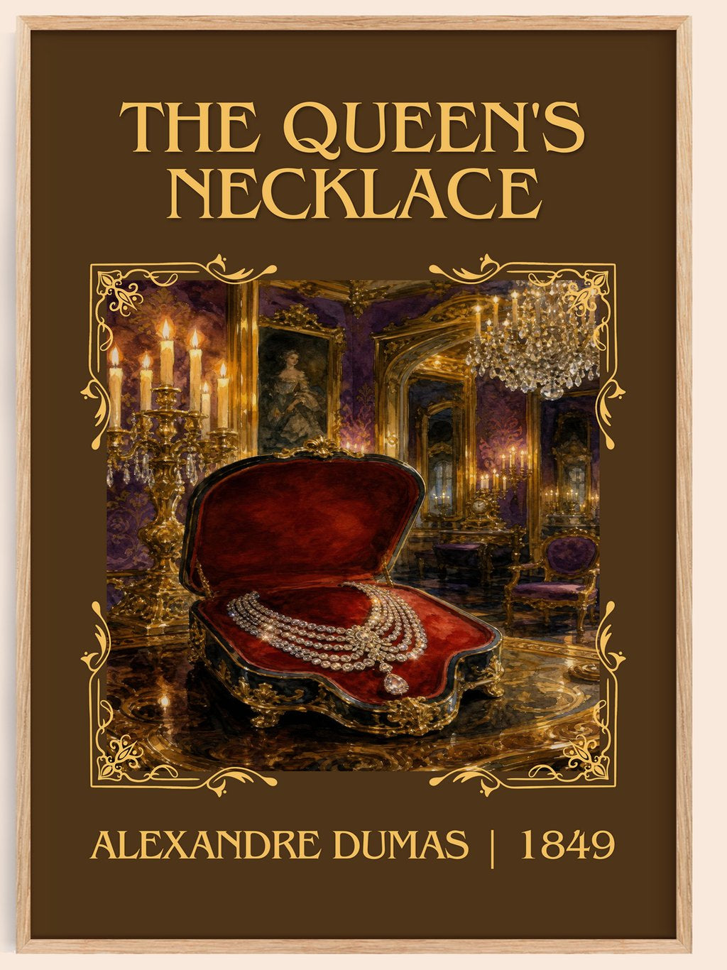 The Queen'S Necklace Classic Book Art Print by Alexandre Dumas – book poster