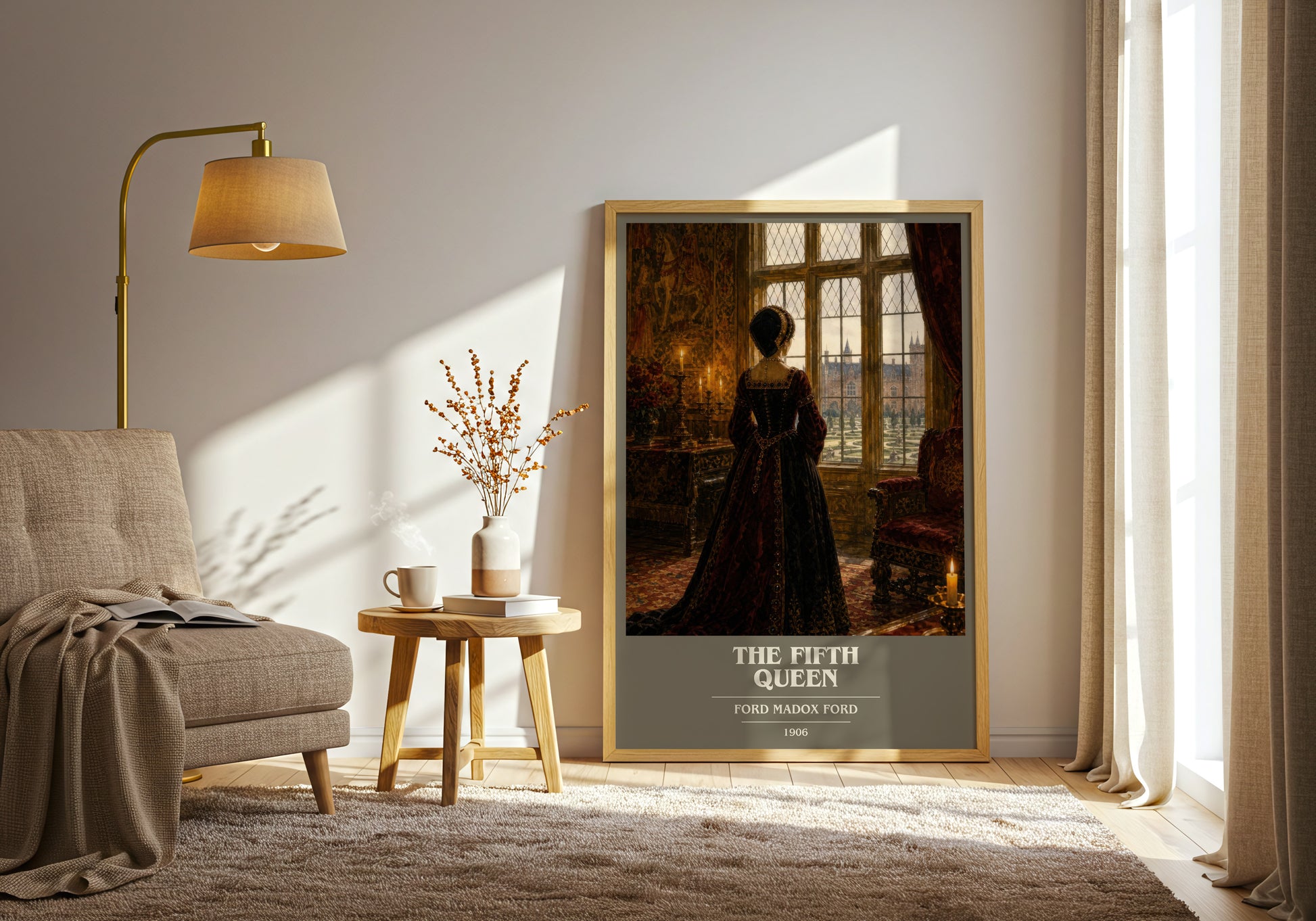 The Fifth Queen book cover print on bookshelf – Ford Madox Ford fan gift