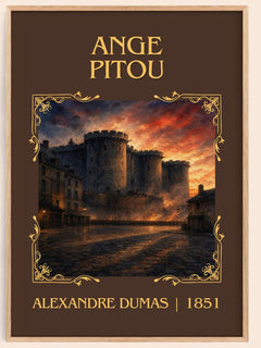Ange Pitou Classic Book Art Print by Alexandre Dumas – book poster