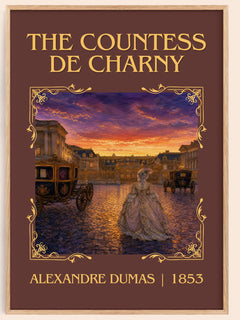 The Countess De Charny Classic Book Art Print by Alexandre Dumas – book poster