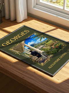 Georges Classic Book Art Print by Alexandre Dumas – print on a sunlit desk