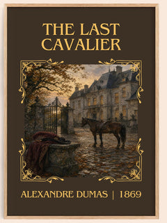 The Last Cavalier Classic Book Art Print by Alexandre Dumas – book poster