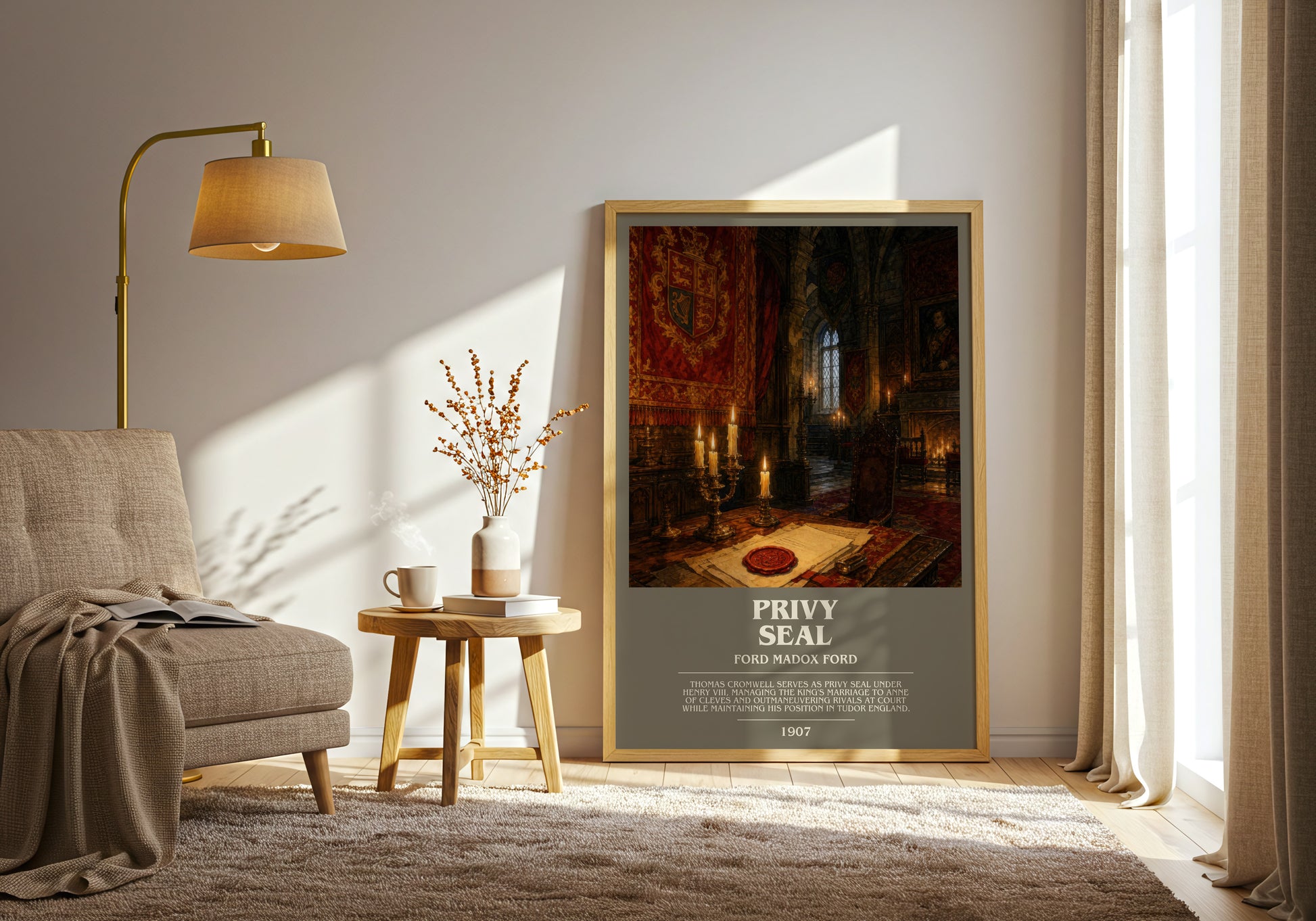 Privy Seal bookish print on bookshelf – Ford Madox Ford fan gift