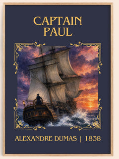 Captain Paul Classic Book Art Print by Alexandre Dumas – book poster