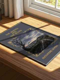 The Whites And The Blues Classic Book Art Print by Alexandre Dumas – print on a sunlit desk