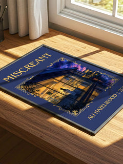Miscreant Classic Book Art Print by Ali Hazelwood – print on a sunlit desk