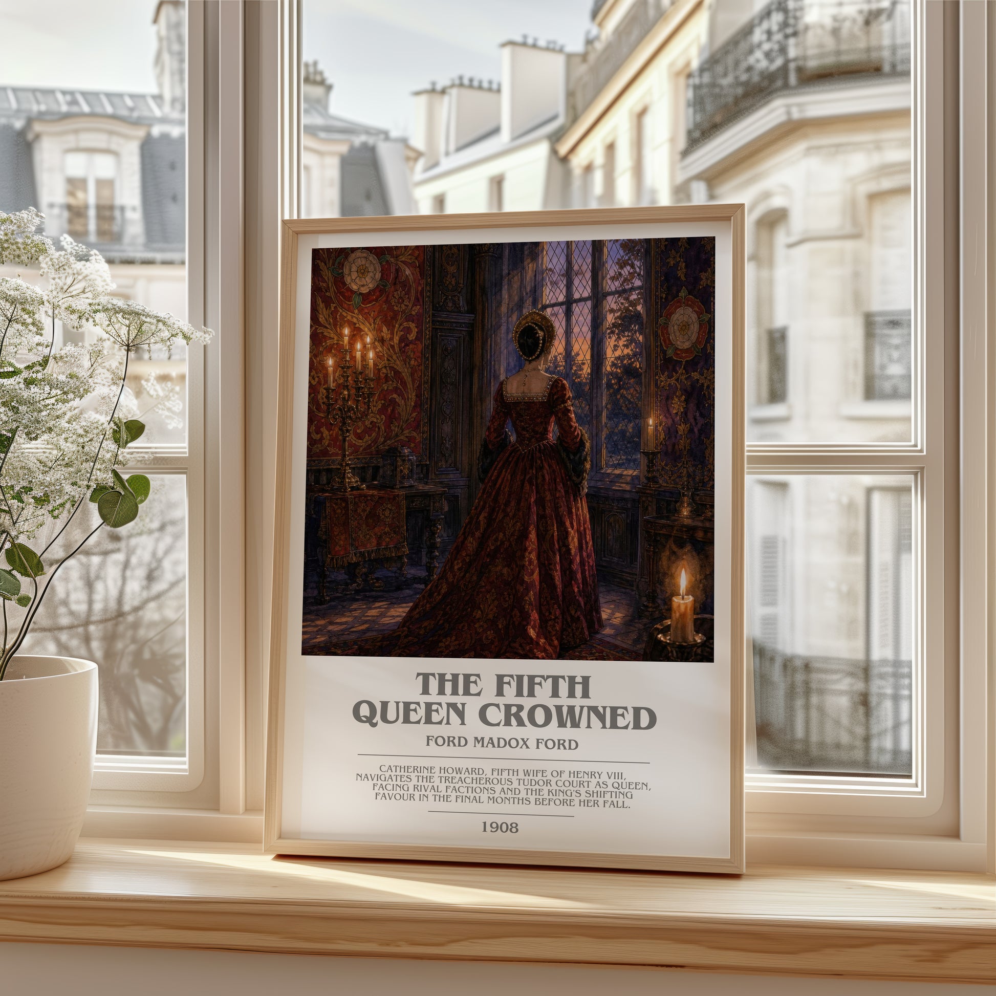 The Fifth Queen Crowned bookish poster colour and style options – Ford Madox Ford book art