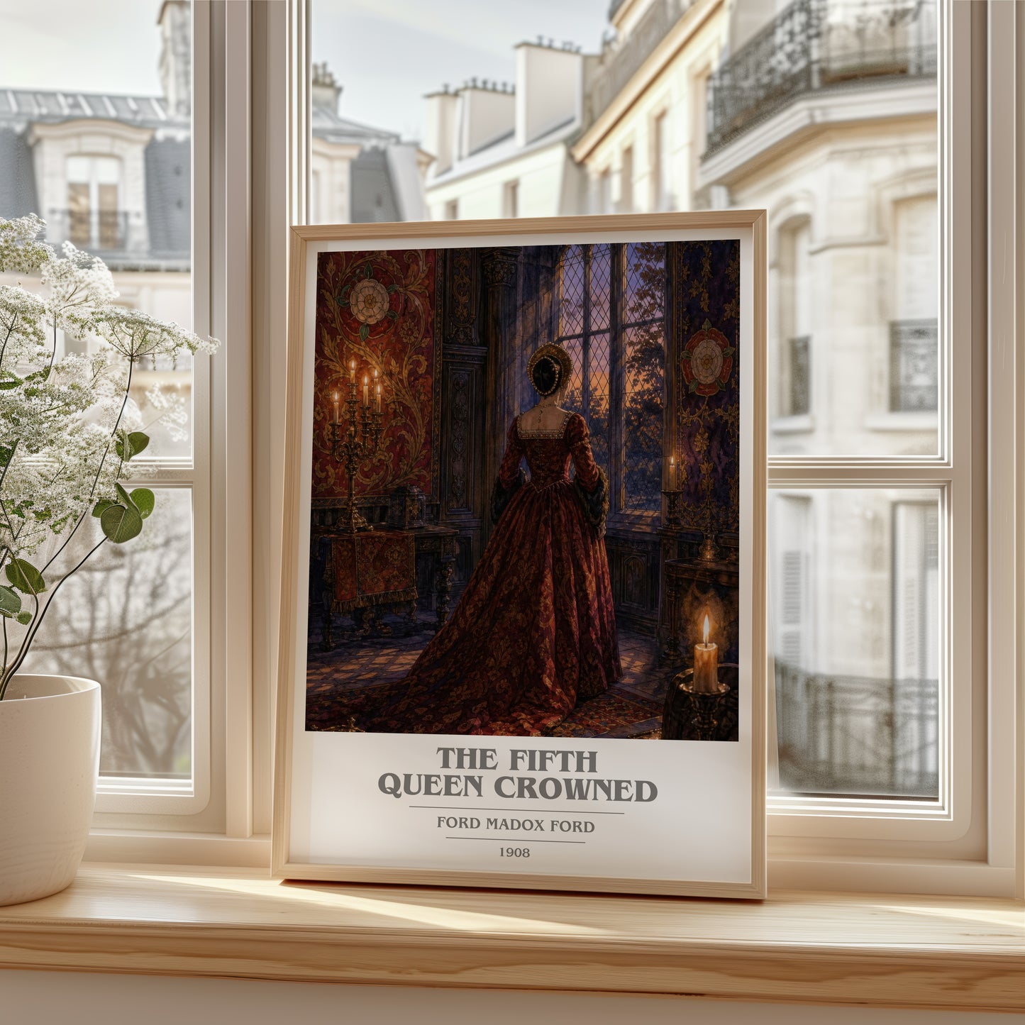 The Fifth Queen Crowned book cover poster colour and style options – Ford Madox Ford book art