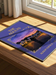 The Adults Classic Book Art Print by Alison Espach – print on a sunlit desk