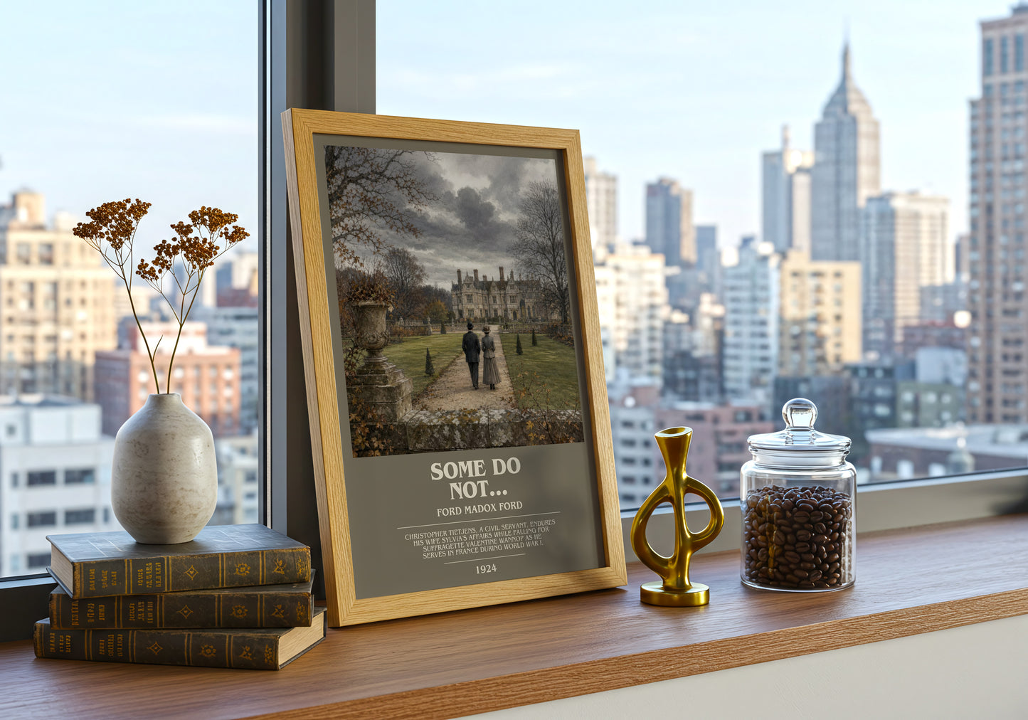Some Do Not... bookish print framed by window – literary home decor