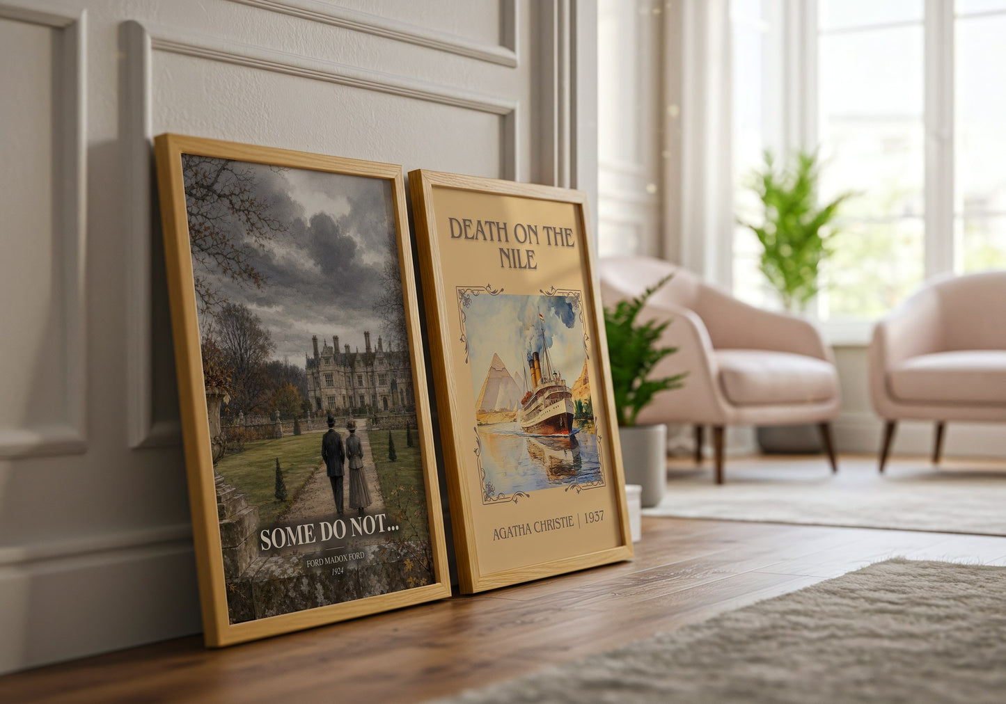Some Do Not... watercolour print framed by window – literary home decor