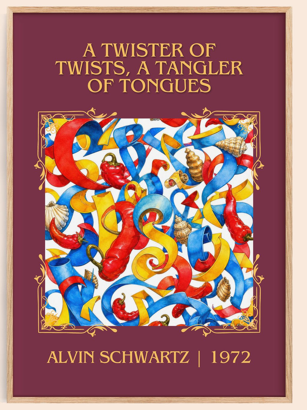 Twister Of Twists, A Tangler Of Tongues Classic Book Art Print – book poster