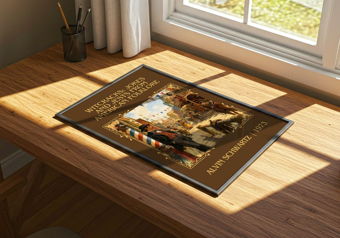 Witcracks: Jokes And Jests From American Folklore Classic Book Art – print on a sunlit desk