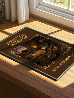 Cross Your Fingers, Spit In Your Hat Classic Book Art Print – print on a sunlit desk