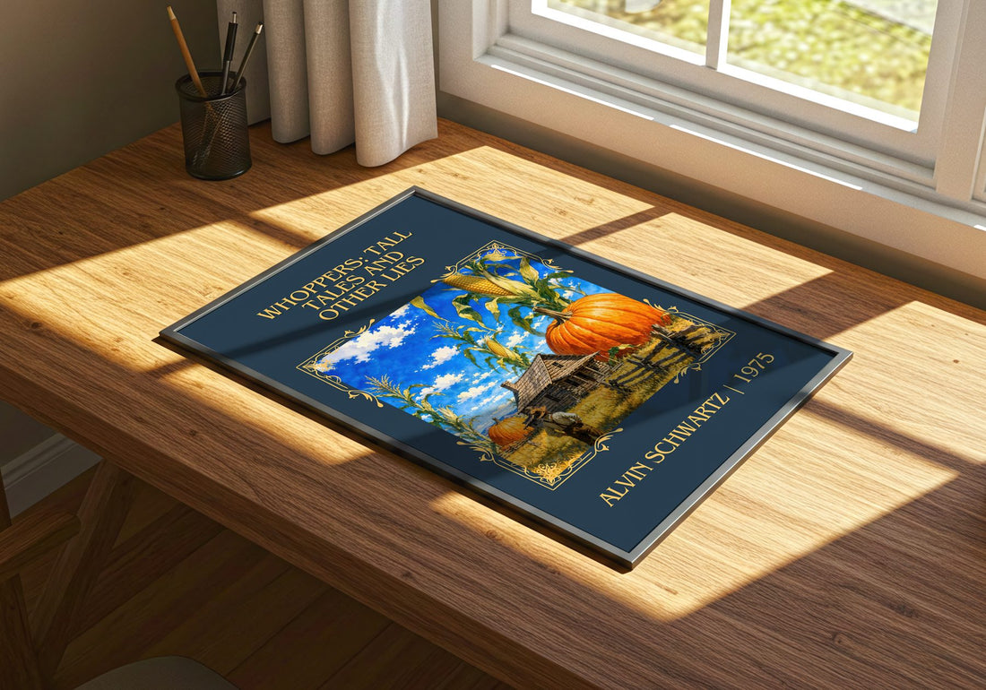 Whoppers: Tall Tales And Other Lies Classic Book Art Print – print on a sunlit desk