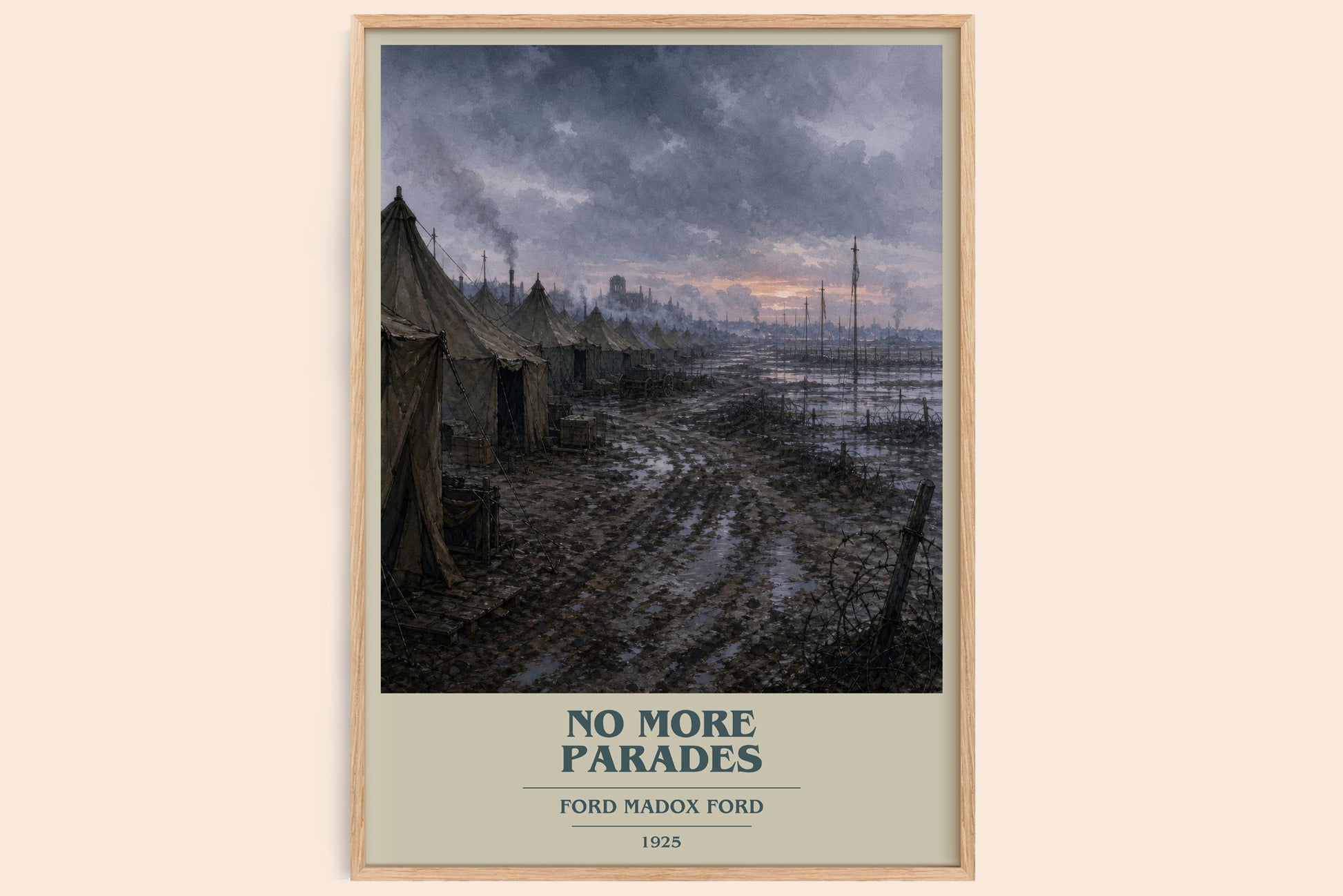 No More Parades book cover book poster by Ford Madox Ford – framed literary art print