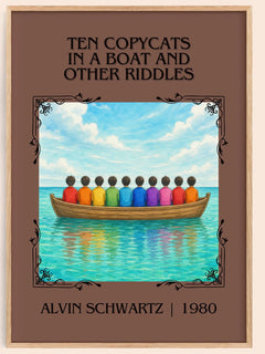 Ten Copycats In A Boat And Other Riddles Classic Book Art Print – book poster