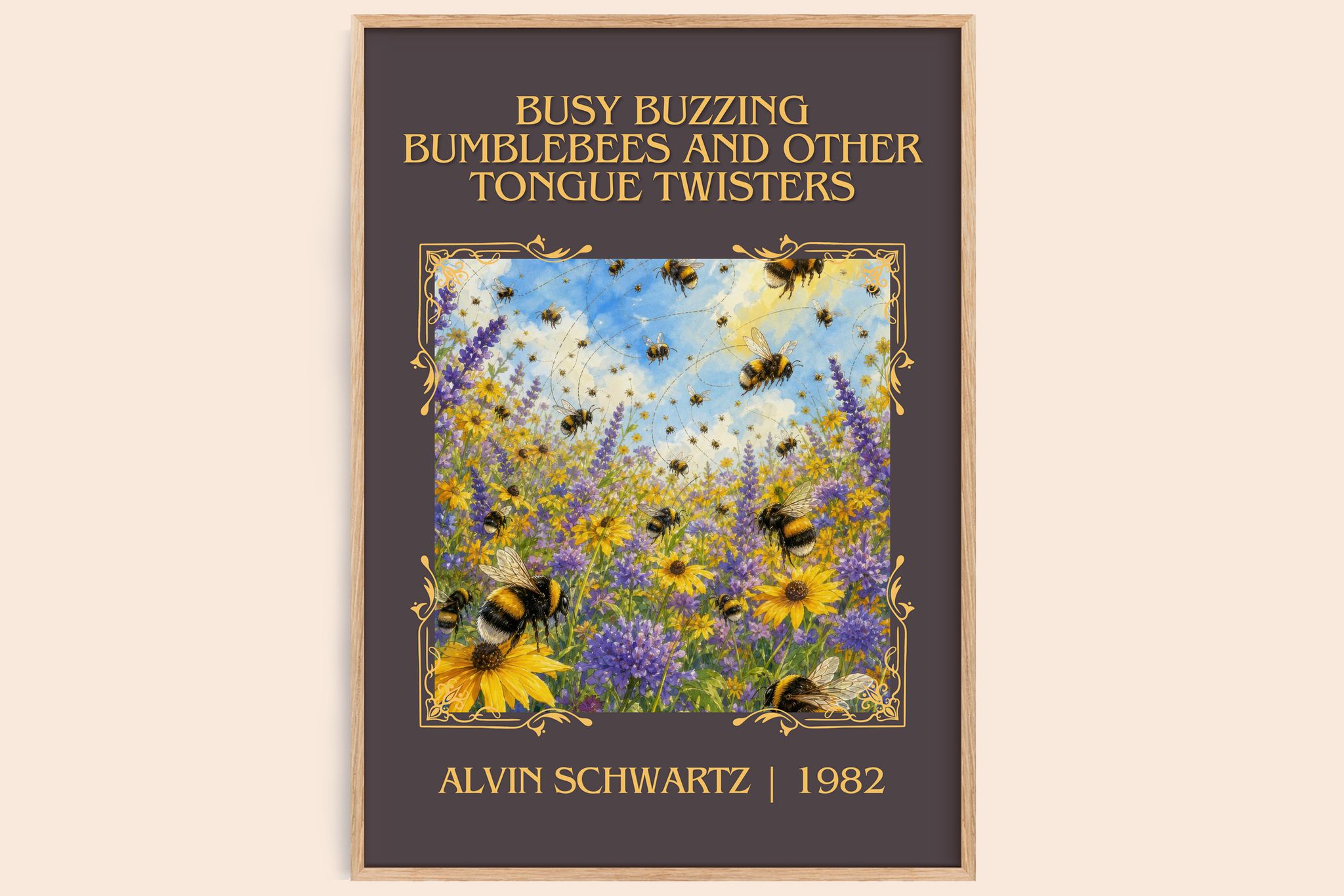 Busy Buzzing Bumblebees And Other Tongue Twisters Classic Book Art Print by Alvin Schwartz