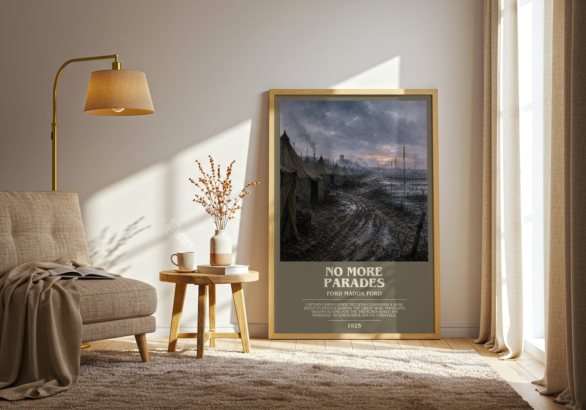 No More Parades bookish print on bookshelf – Ford Madox Ford fan gift
