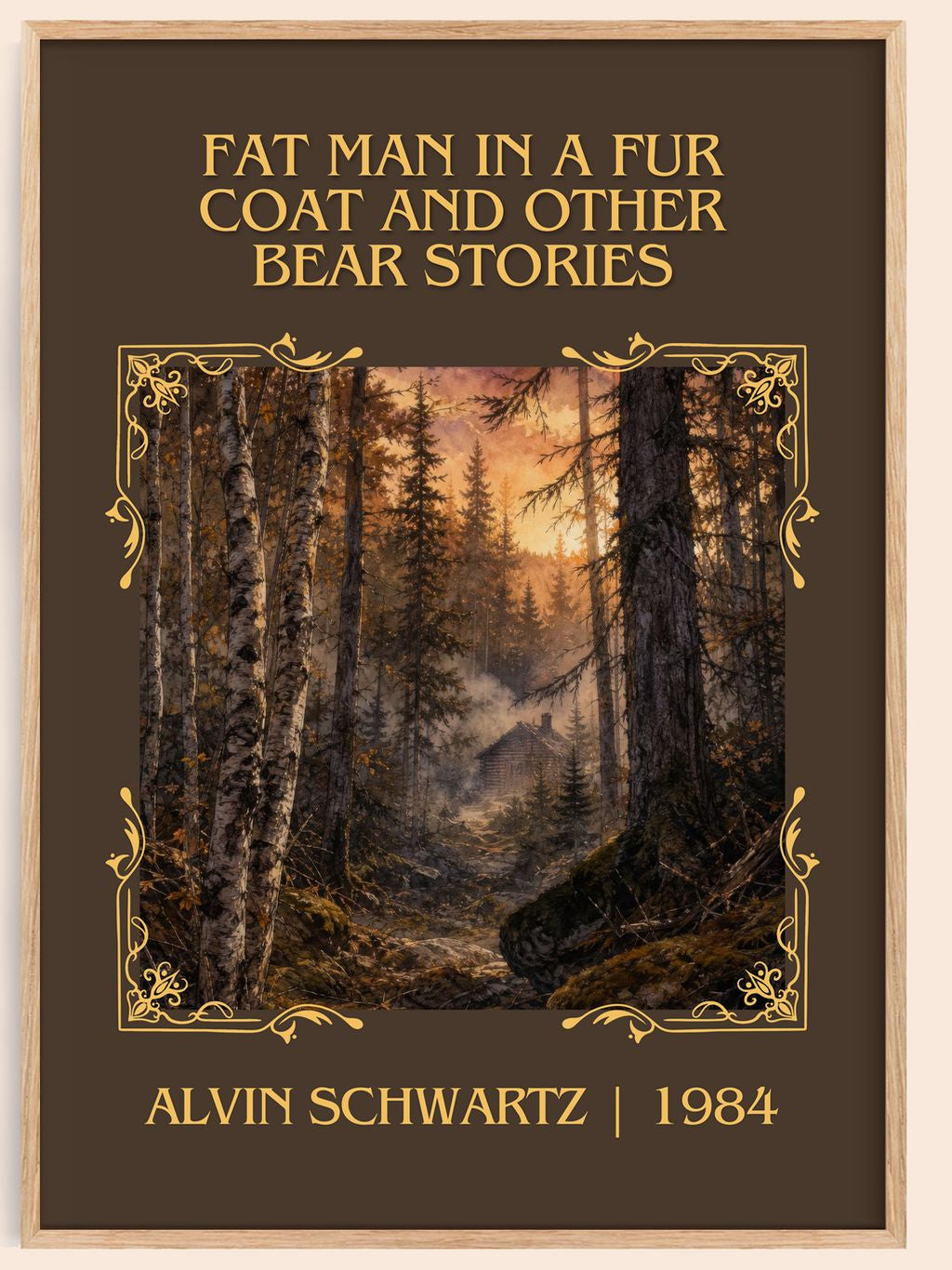 Fat Man In A Fur Coat And Other Bear Stories Classic Book Art Print – – book poster