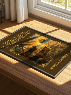 Gold And Silver, Silver And Gold: Tales Of Hidden Treasure Classic – print on a sunlit desk