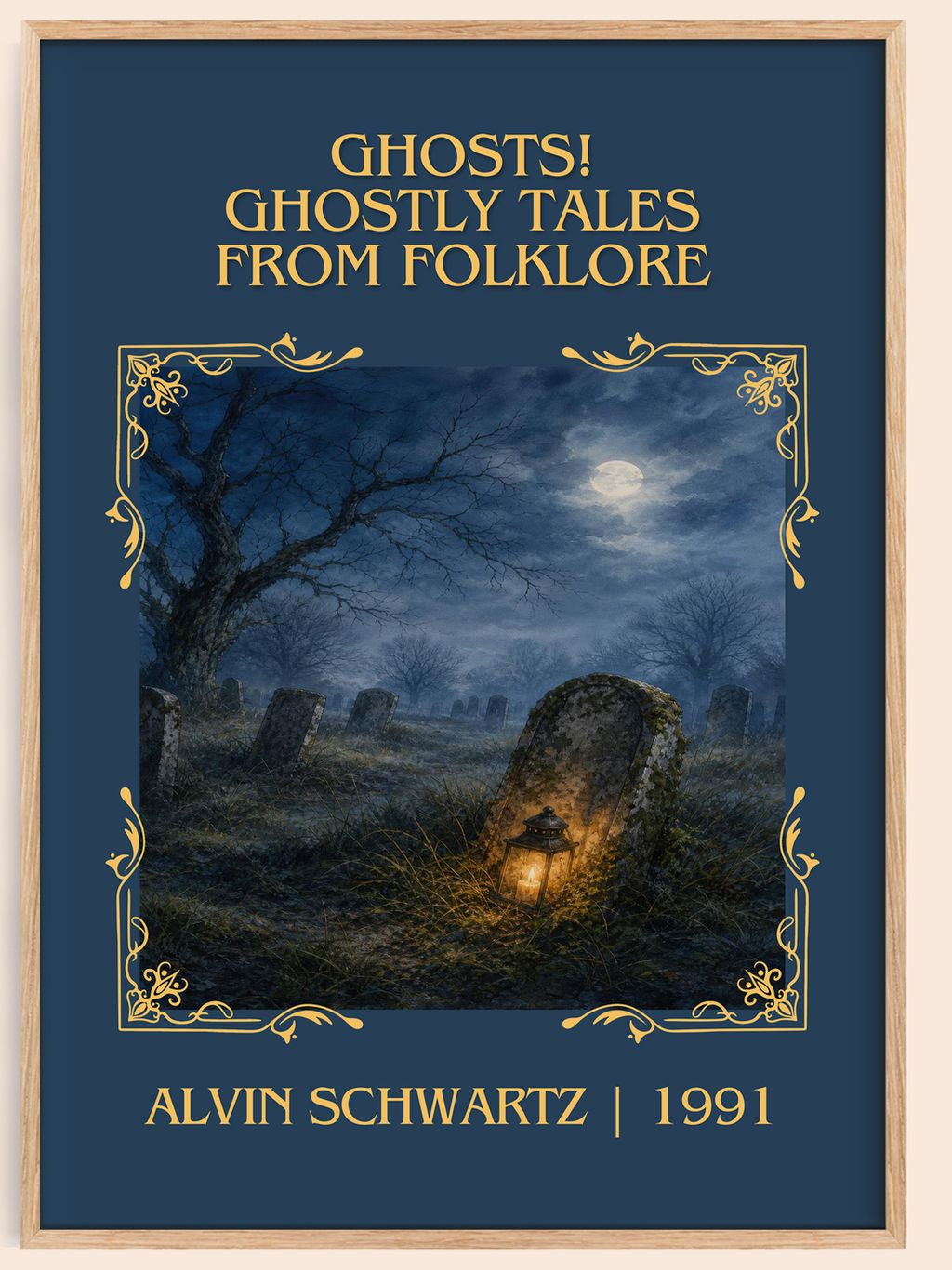 Ghosts! Ghostly Tales From Folklore Classic Book Art Print – book poster