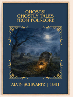Ghosts! Ghostly Tales From Folklore Classic Book Art Print – book poster