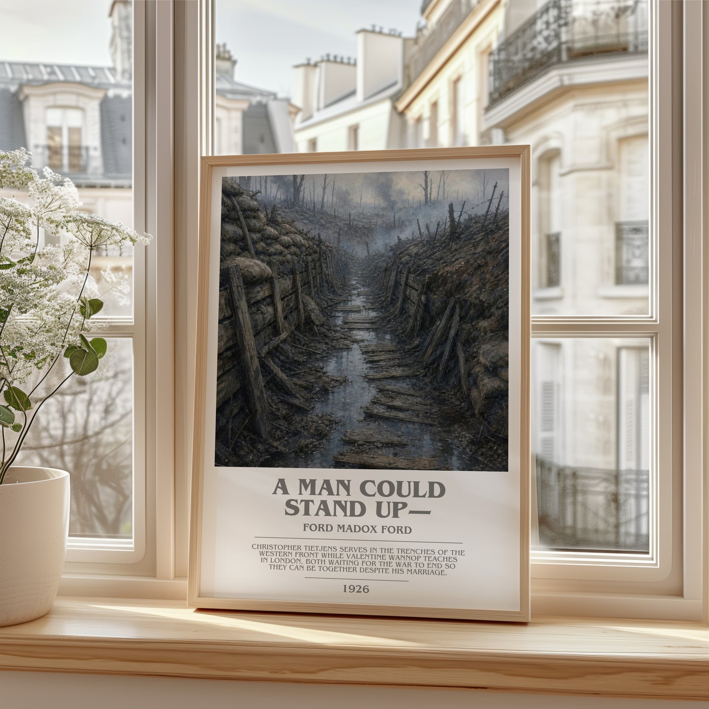 A Man Could Stand Up— bookish poster colour and style options – Ford Madox Ford book art