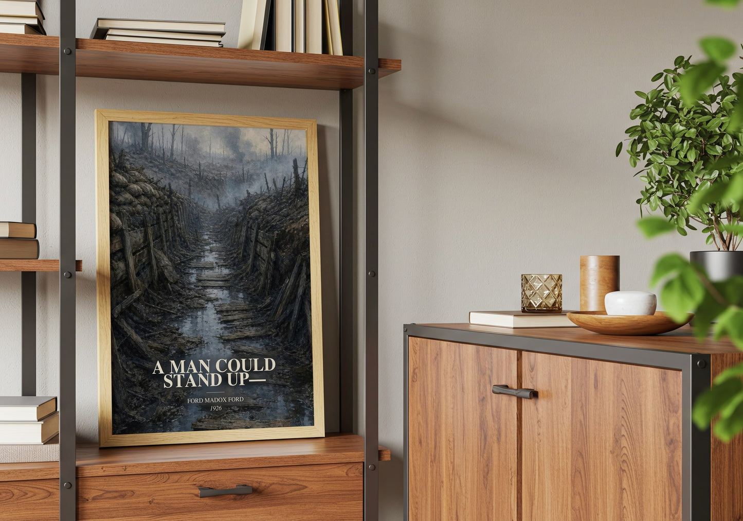 A Man Could Stand Up— book watercolour illustration paper finish options – matte satin gloss