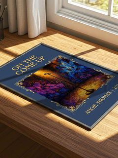 On The Come Up Classic Book Art Print by Angie Thomas – print on a sunlit desk