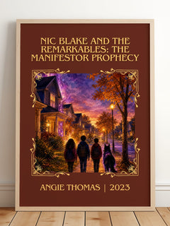 Nic Blake And The Remarkables: The Manifestor Prophecy Classic Book – framed print leaning on a wooden floor