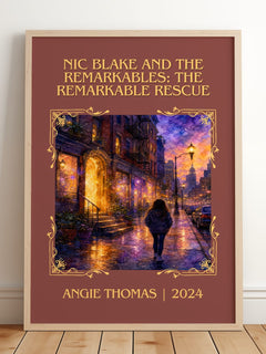 Nic Blake And The Remarkables: The Remarkable Rescue Classic Book Art – framed print leaning on a wooden floor