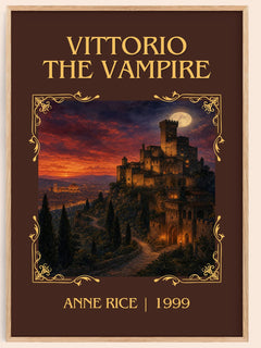Vittorio The Vampire Classic Book Art Print by Anne Rice – book poster