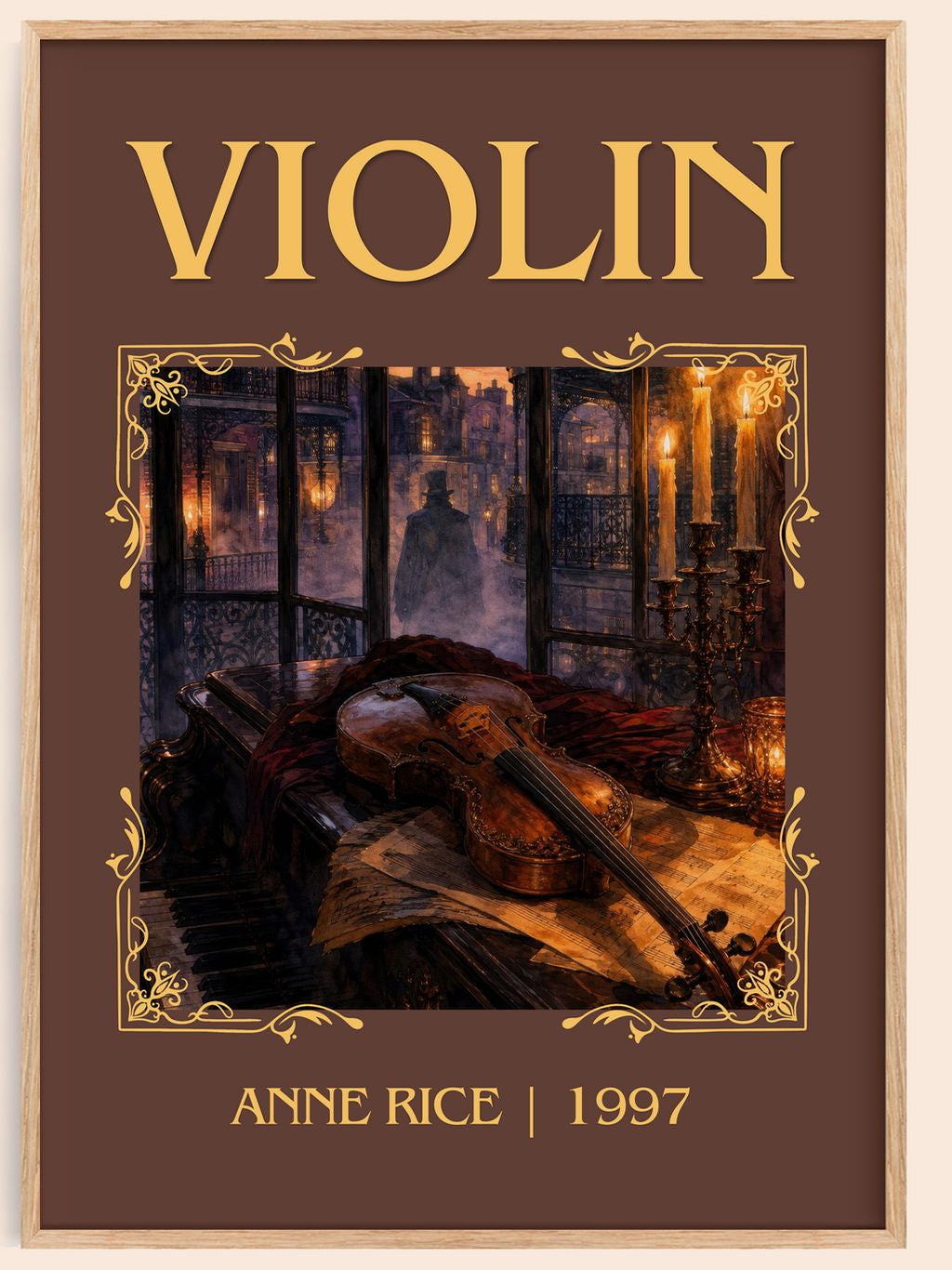 Violin Classic Book Art Print by Anne Rice – book poster