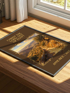 Christ The Lord: Out Of Egypt Classic Book Art Print by Anne Rice – print on a sunlit desk