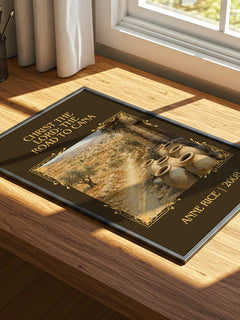 Christ The Lord: The Road To Cana Classic Book Art Print by Anne Rice – print on a sunlit desk