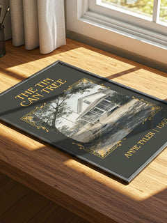 The Tin Can Tree Classic Book Art Print by Anne Tyler – print on a sunlit desk