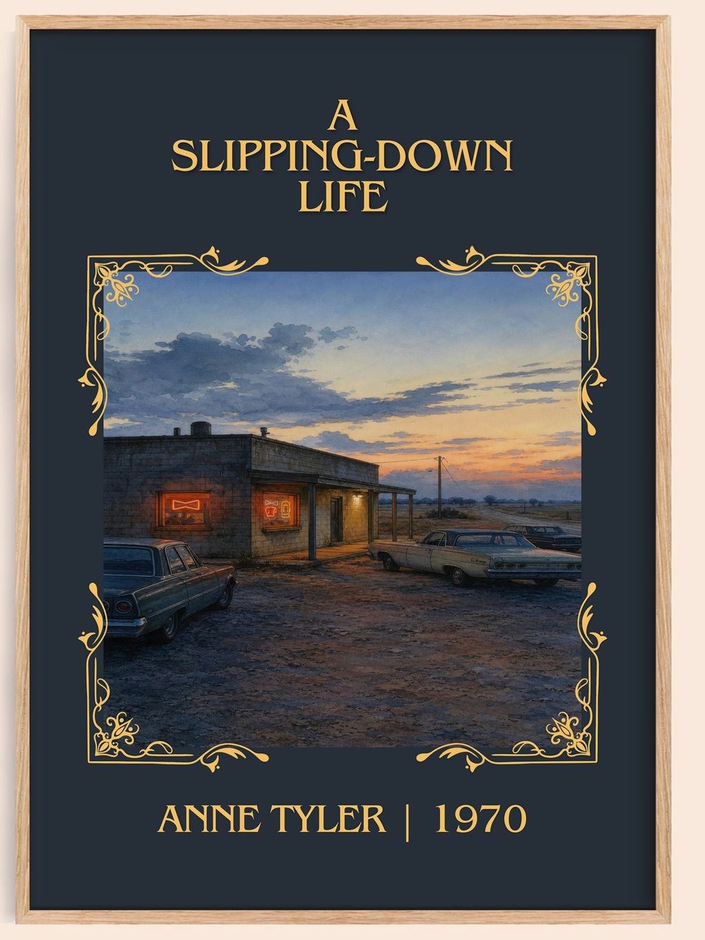 A Slipping-Down Life Classic Book Art Print by Anne Tyler – book poster