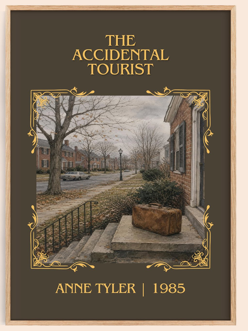 The Accidental Tourist Classic Book Art Print by Anne Tyler – book poster